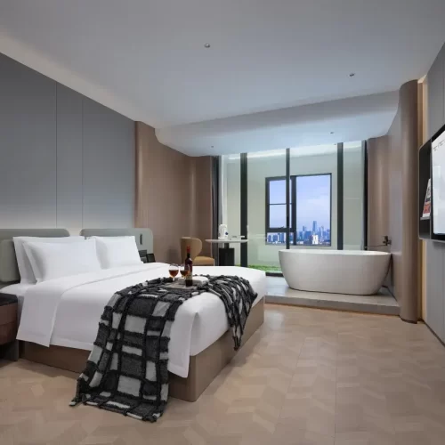 Grey Bubble Bath Room