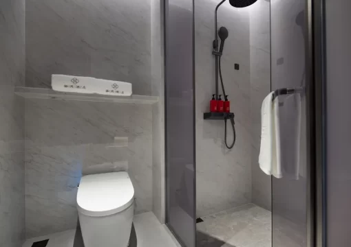 Grey Bubble Bath Room