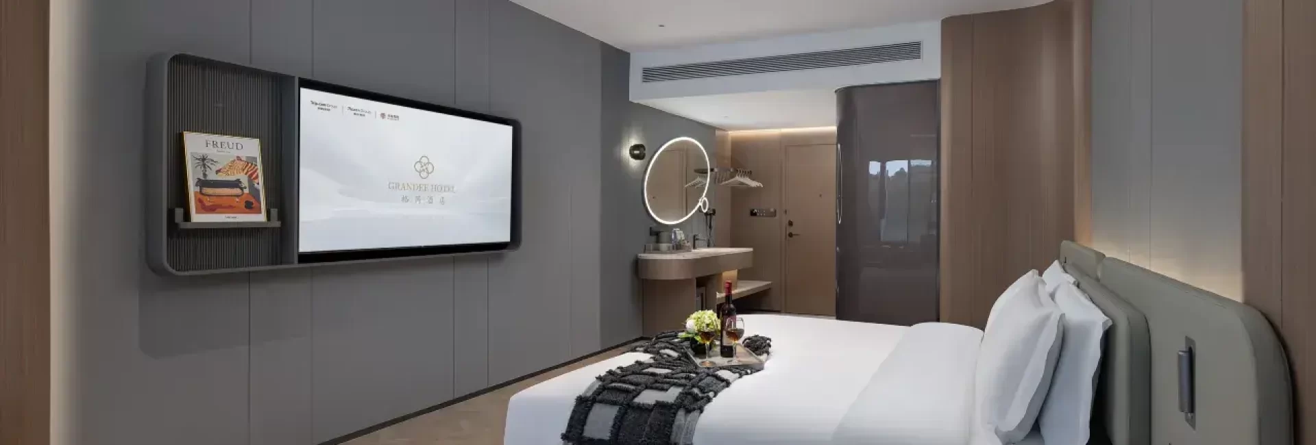 Grey Bubble Bath Room